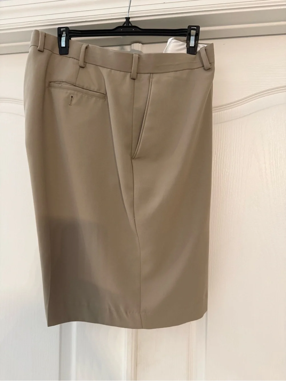 Alan Flusser Tailored Tan Flat-Front Dress Shorts